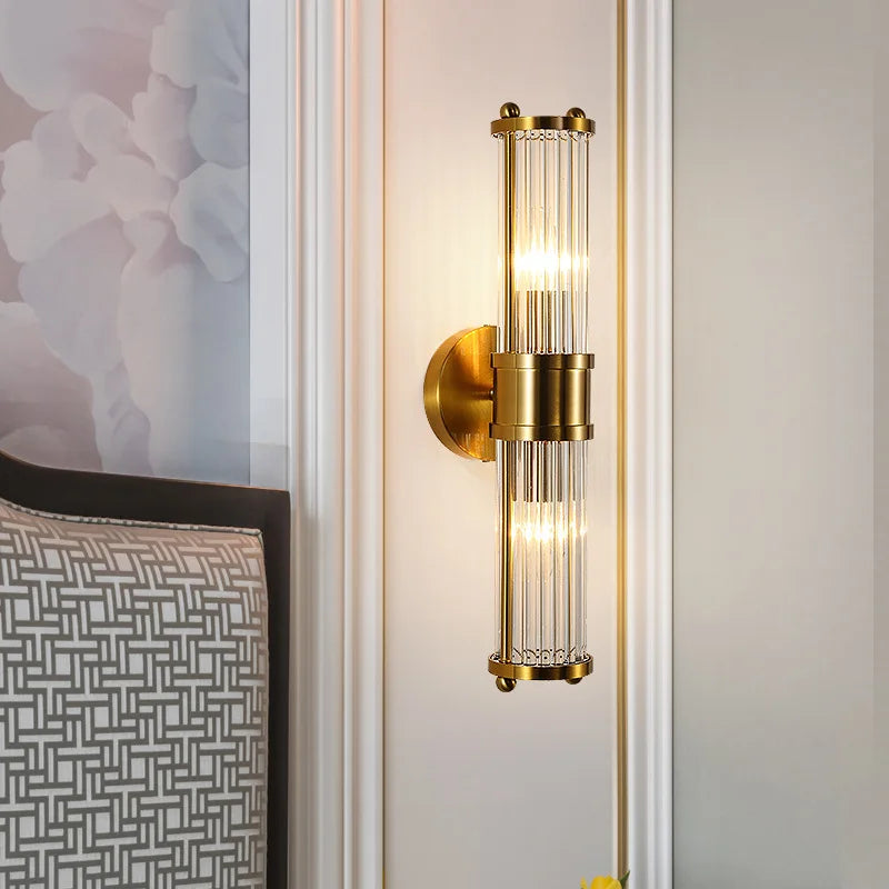 BowLift | BrilluxGlow – Stylish Crystal and Brass Wall Light