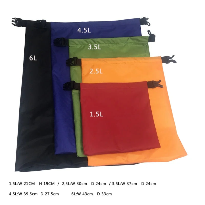BowLift | HydroSak Dry Bag Set | Waterproof & Ultralight | 5 Sizes | For Sports & Outdoor