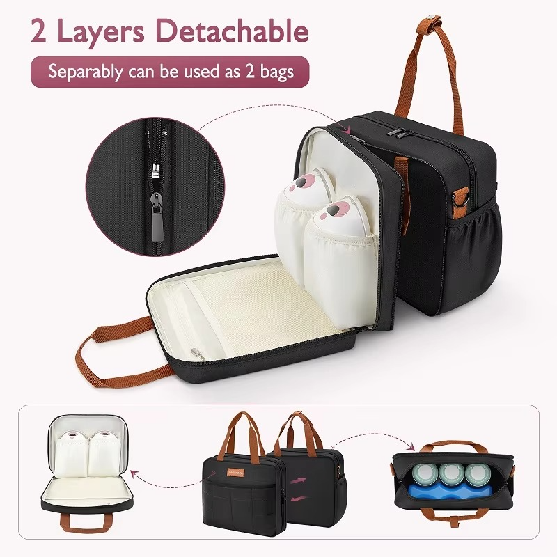 BowLift | Detachable Breast Pump Bag With Insulated Pockets And Multiple Compartments