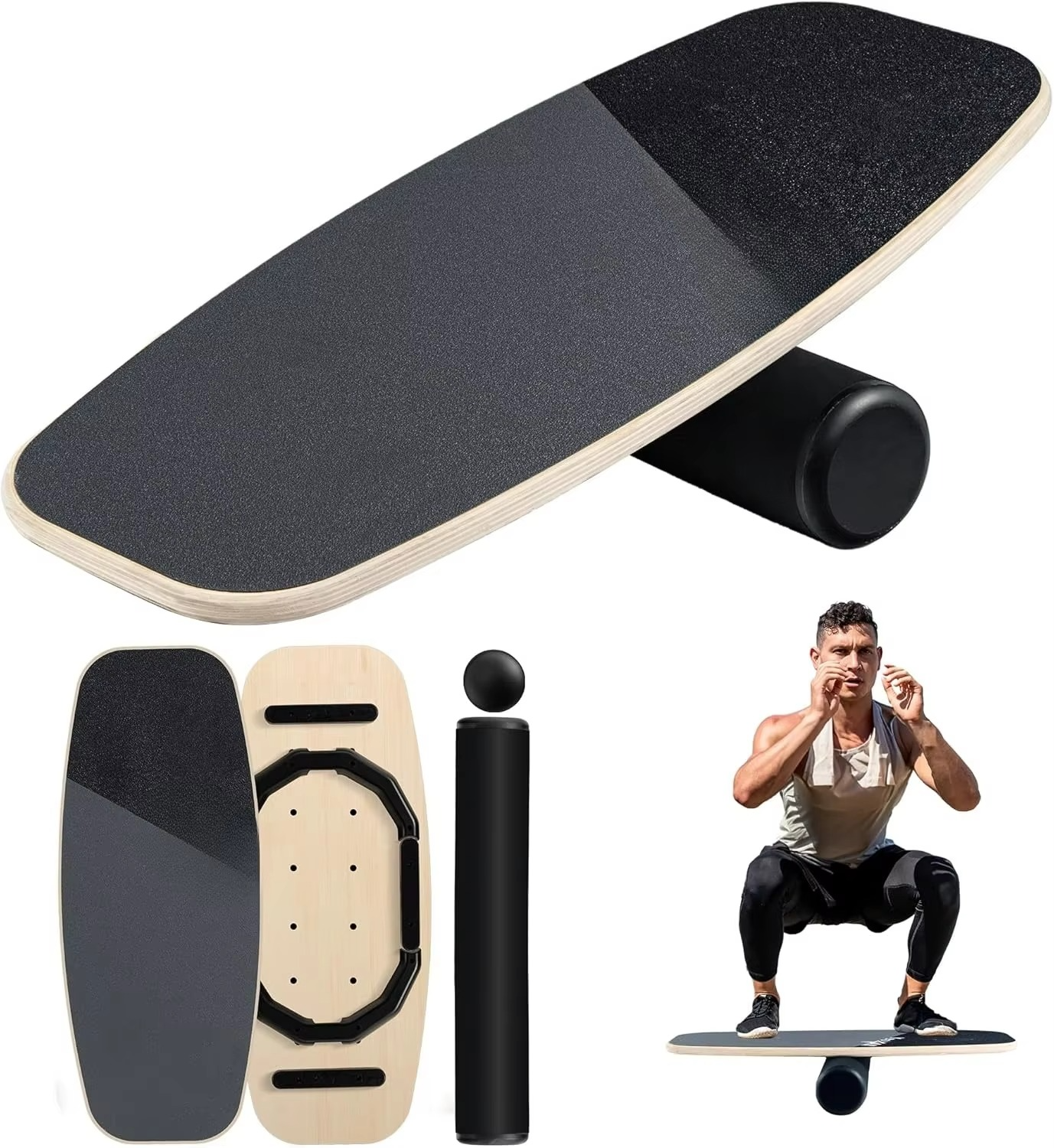 BowLift | 2-in-1 Balance Boards Set, 9 Adjustable Modes Surf Trainer – Innovative Balance Training Solution