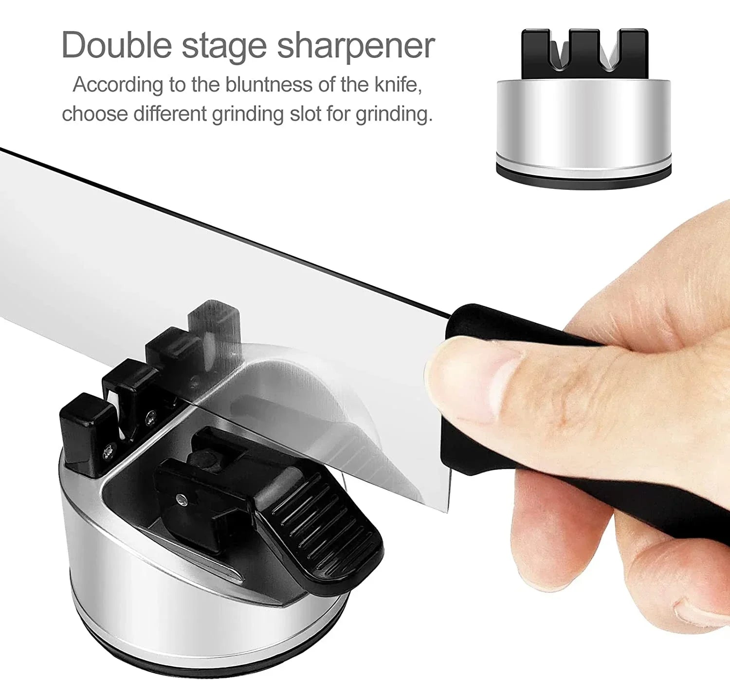 BowLift | Non-Slip Pocket Size Chef's Quick Knife Sharpener