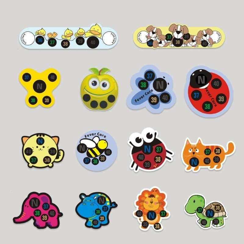 BowLift | 10 pieces baby fever thermometer stickers