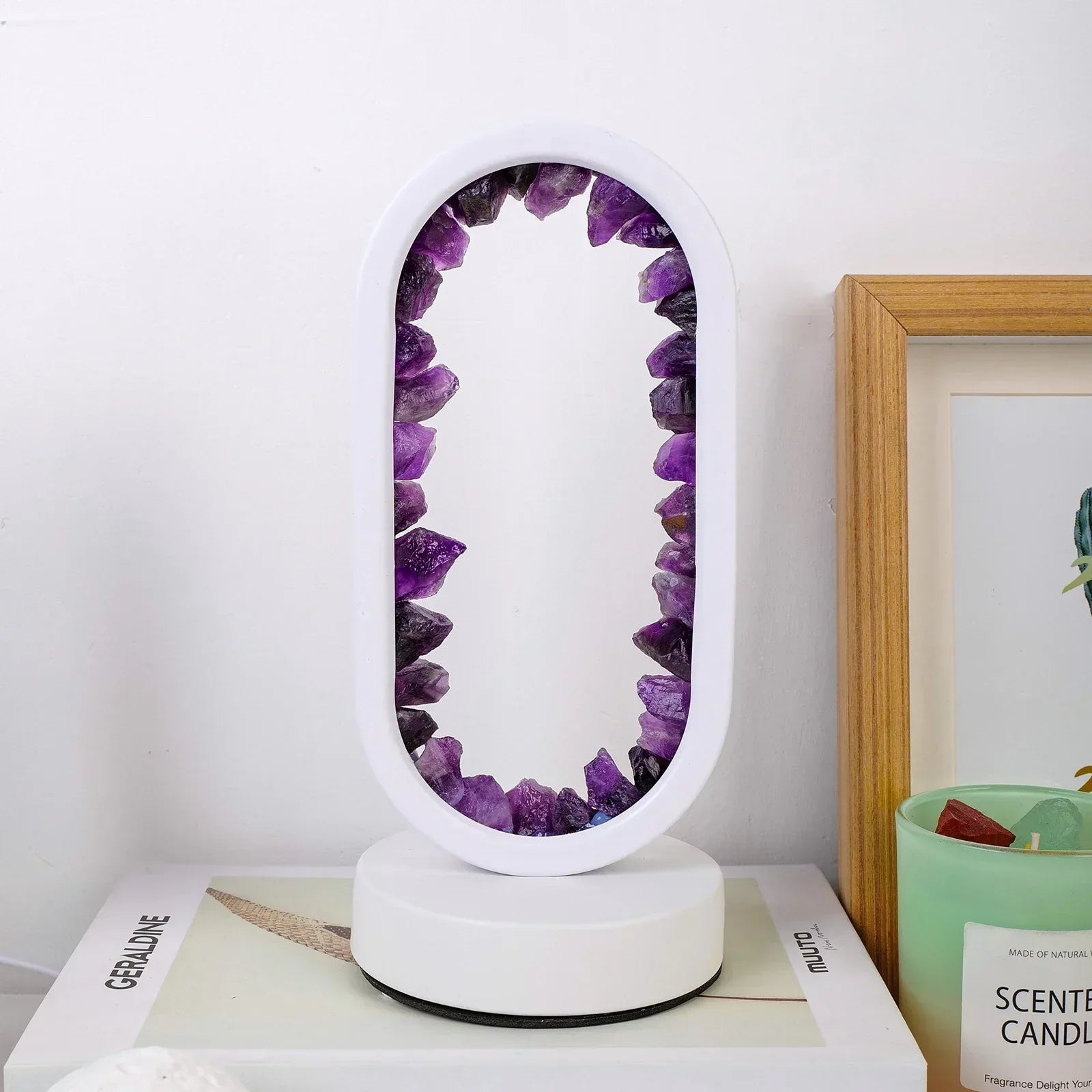 BowLift | AuraStone | Natural Calming Amethyst Serenity Lamp