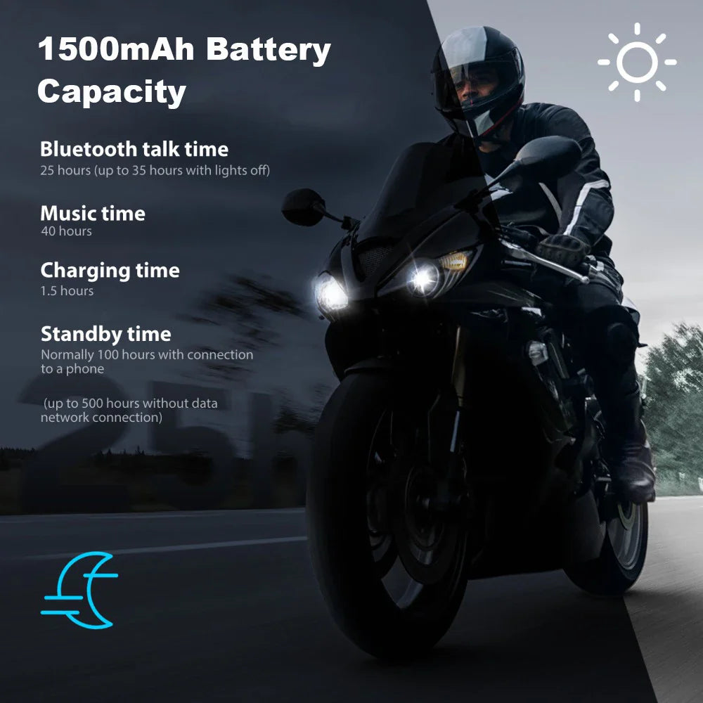 BowLift | Bluetooth Motorcycle Intercom 10 Riders & IP67 Waterproof – RideSync