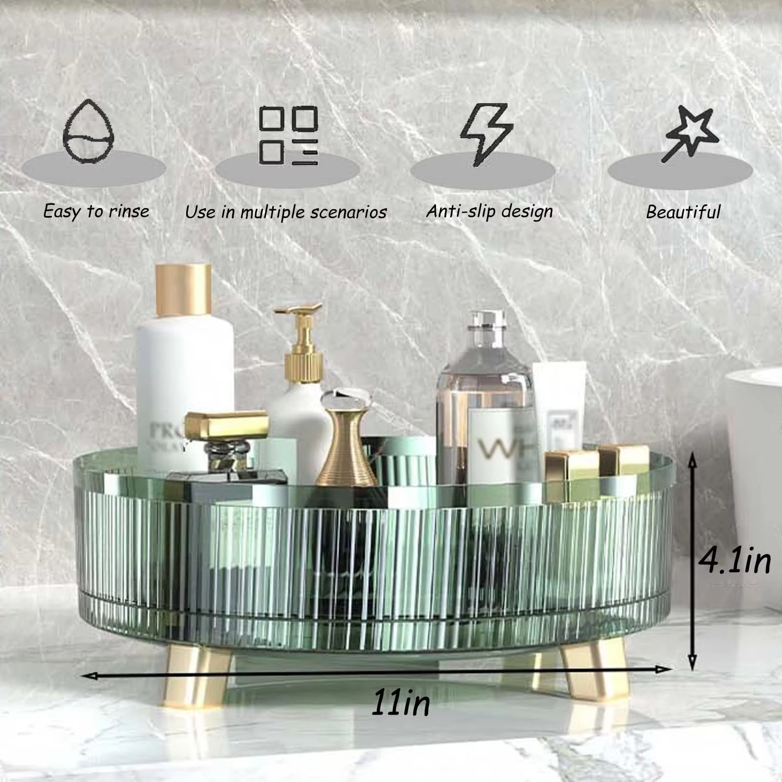 BowLift | Clear Rotating Makeup Organizer for Easy Access & Display