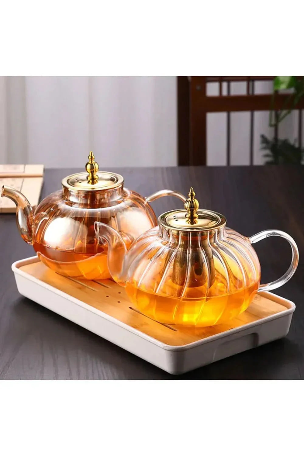 BowLift | Glass Teapot with Infuser and Lid for Loose Tea