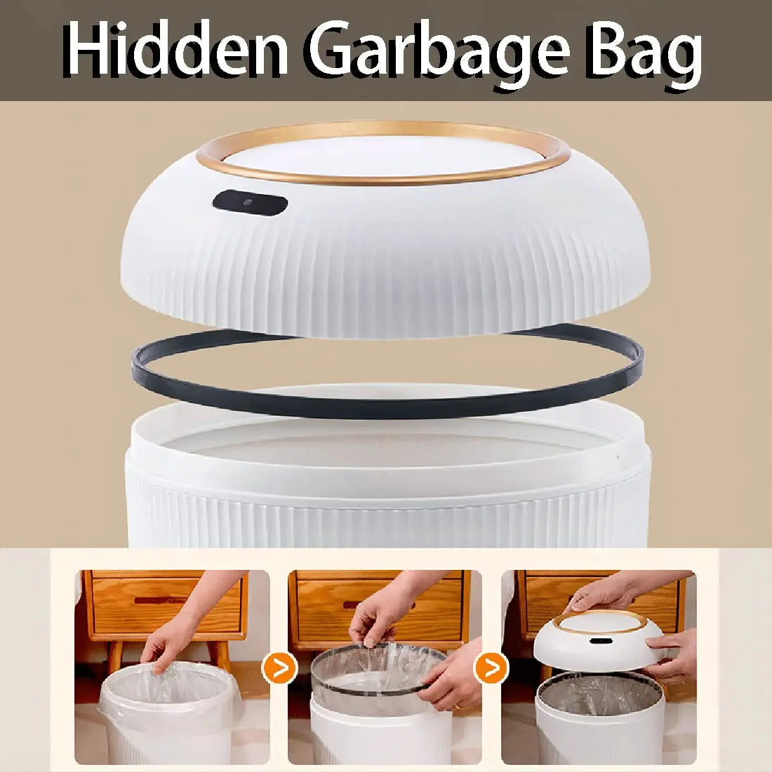 BowLift | Sensor Trash Can – Odor-Proof & Stylish in Design