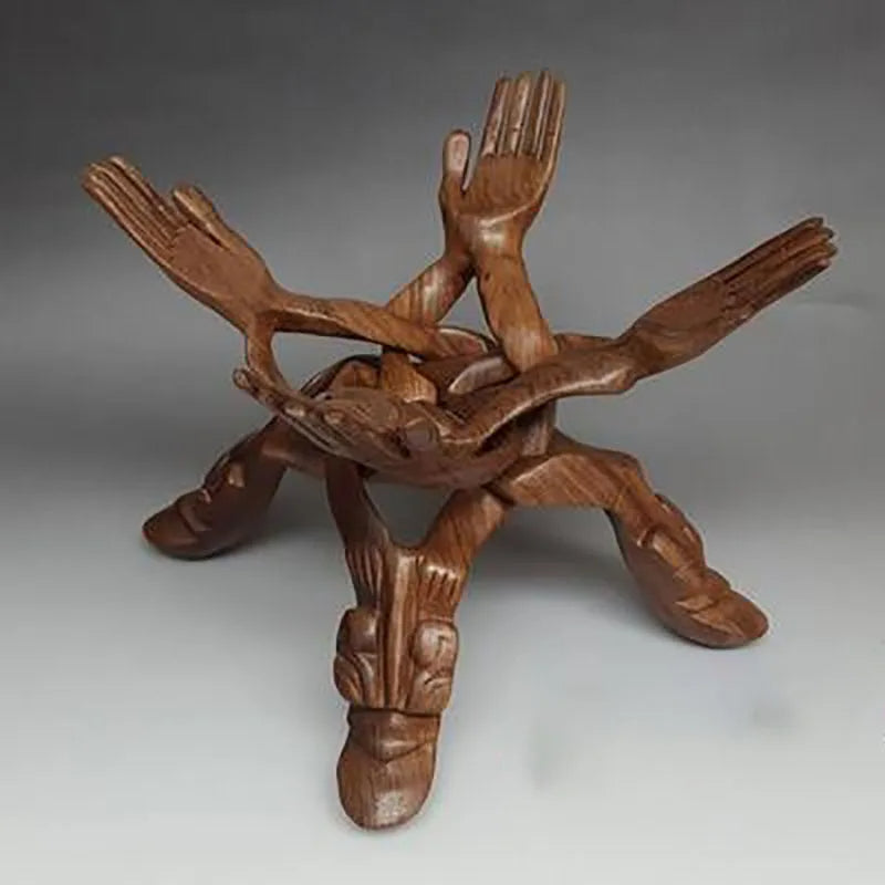 BowLift | Serene Sculpture Wooden Luck Bearer Serving Platter