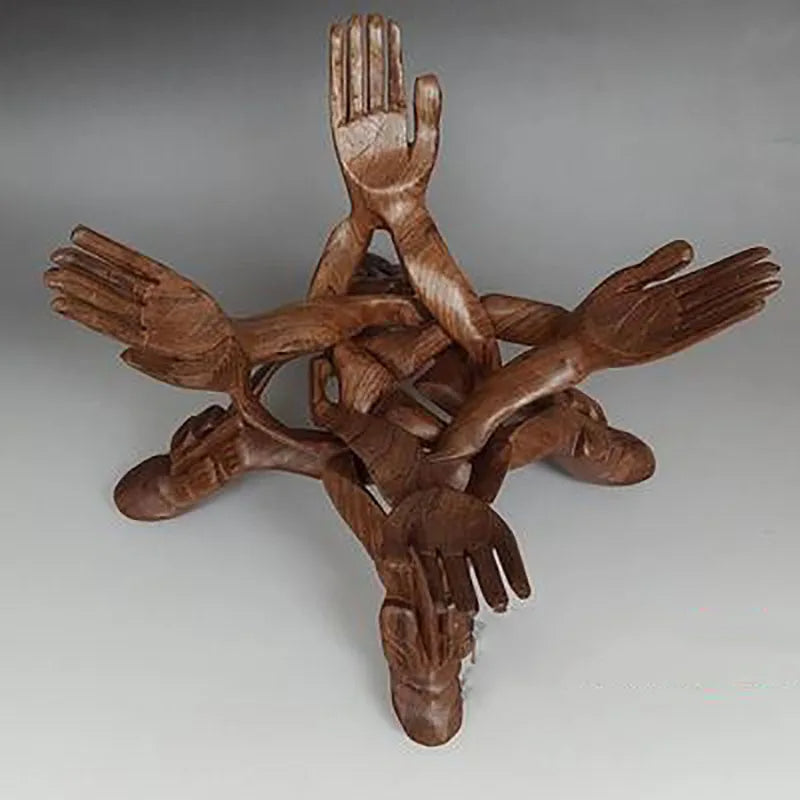BowLift | Serene Sculpture Wooden Luck Bearer Serving Platter