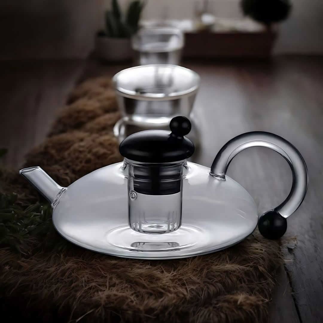 BowLift | Glass Teapot Set with Built-In Filter and Cups