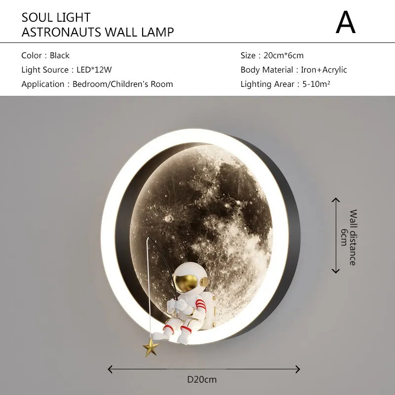 BowLift | Astronaut On The Moon Wall Light