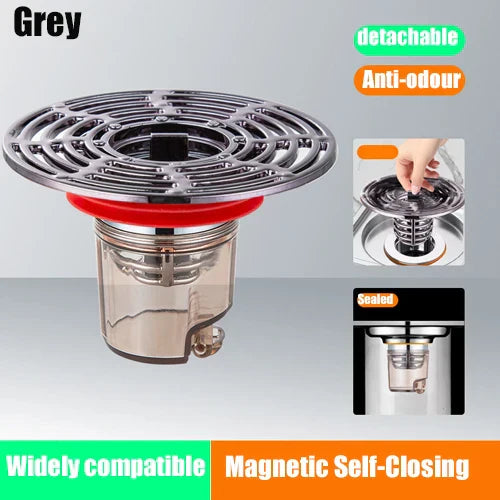 BowLift | Magnetic Self-Closing Anti-Odor Bathroom Strainer Cover