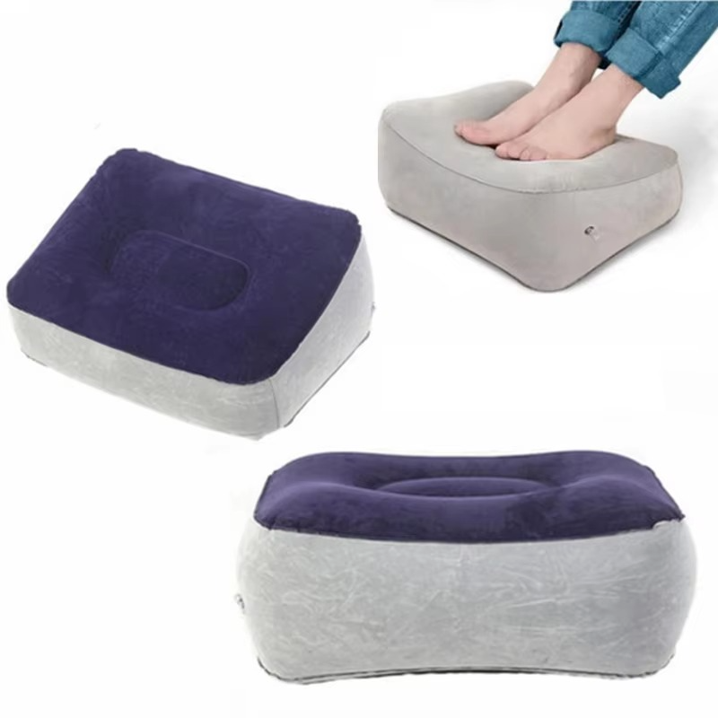 BowLift | Inflatable Footrest Pillow - Leg Support Cushion for Travel, Office & Home