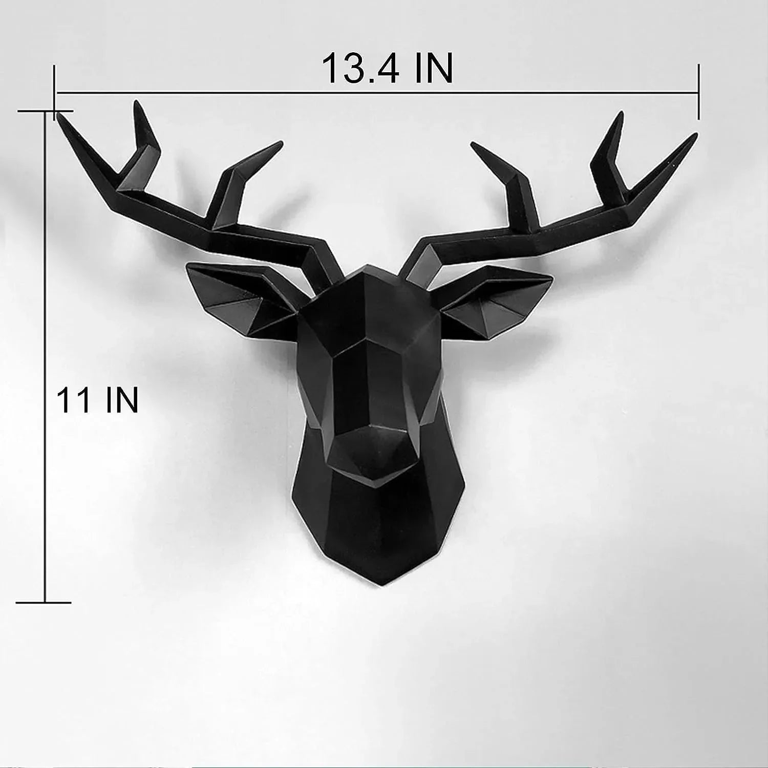 BowLift | 3D-Deer Head Sculpture, geometric resin, animal deer head wall decoration, modern home decor, luxurious decorative wall decor