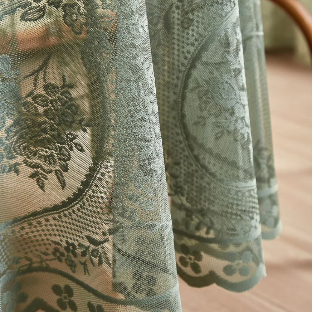 BowLift | Sheer Lace Round Floral Tablecloth