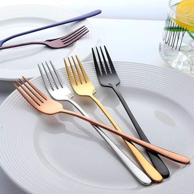 BowLift | Luxury table fork with durable plating shine