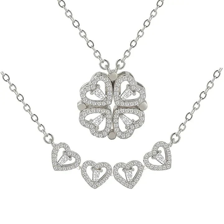 BowLift | Magnetic Leaf & Heart Necklace