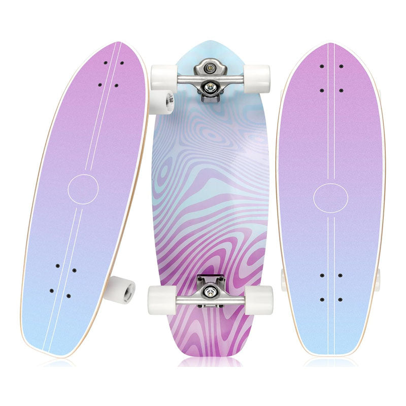 BowLift | 19 Inch Longboard Skateboard Mini Cruiser Longboard Made for Beginners, Teens and Adults, Skate Boards for Cruising, Free-Style and Downhill