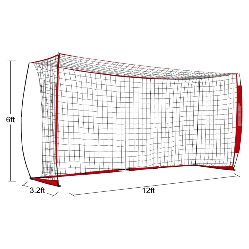 BowLift | 12*6ft Folding Soccer Goal Portable Soccer Goal Net Football Target Training Equipment Soccer Goal Set With Carry Bag