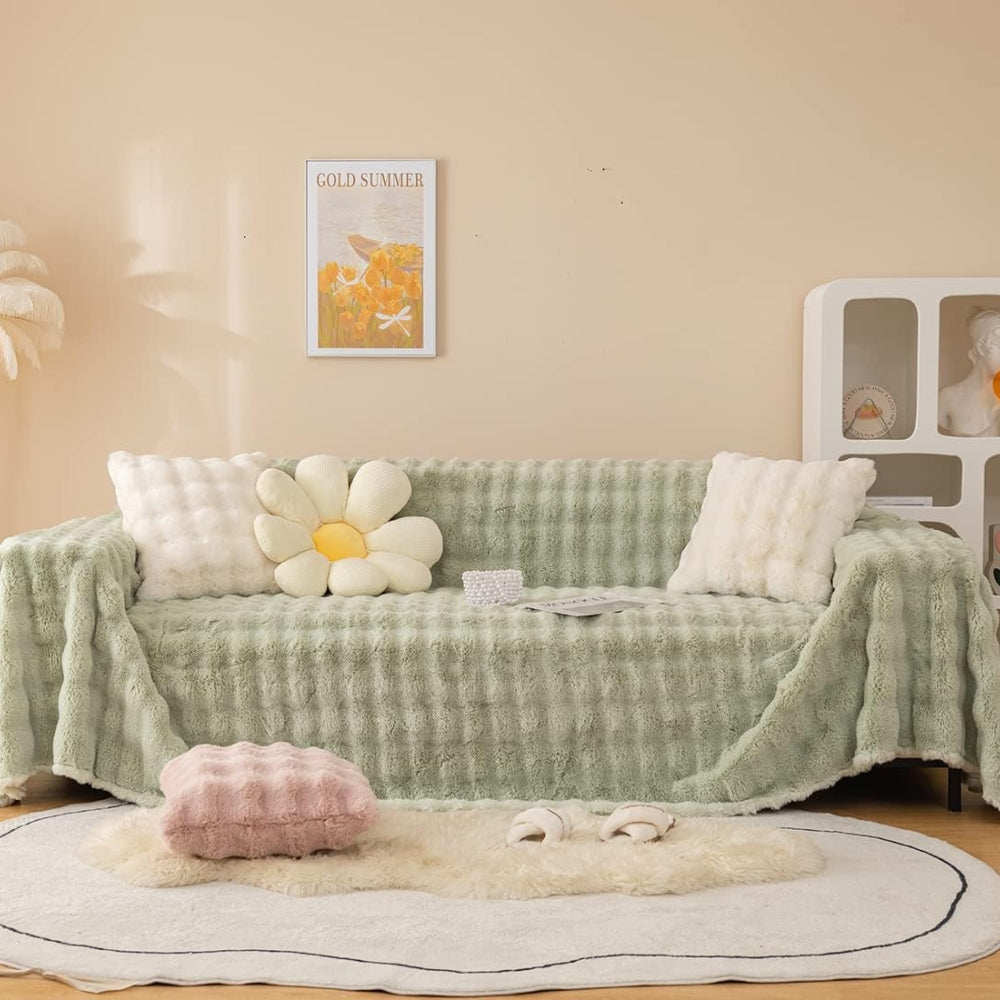BowLift | Rabbit Faux Fur Blanket Soft Sofa Cover