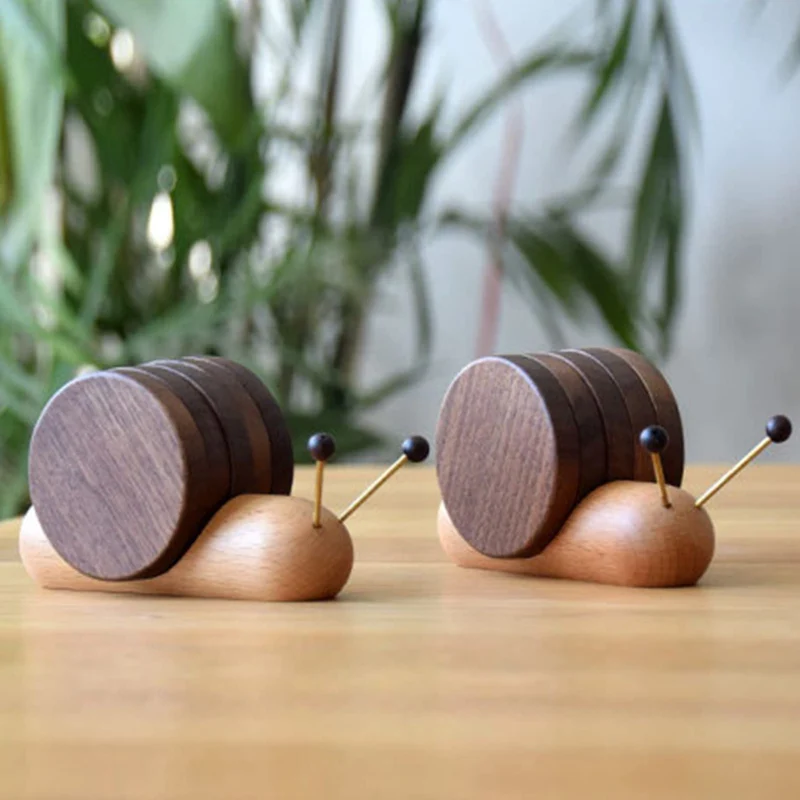 BowLift | Elegant Scandinavian Walnut Coasters – Stylish & Durable Table Protection