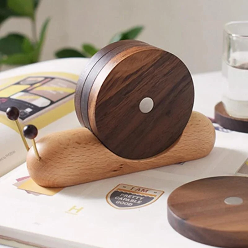 BowLift | Elegant Scandinavian Walnut Coasters – Stylish & Durable Table Protection