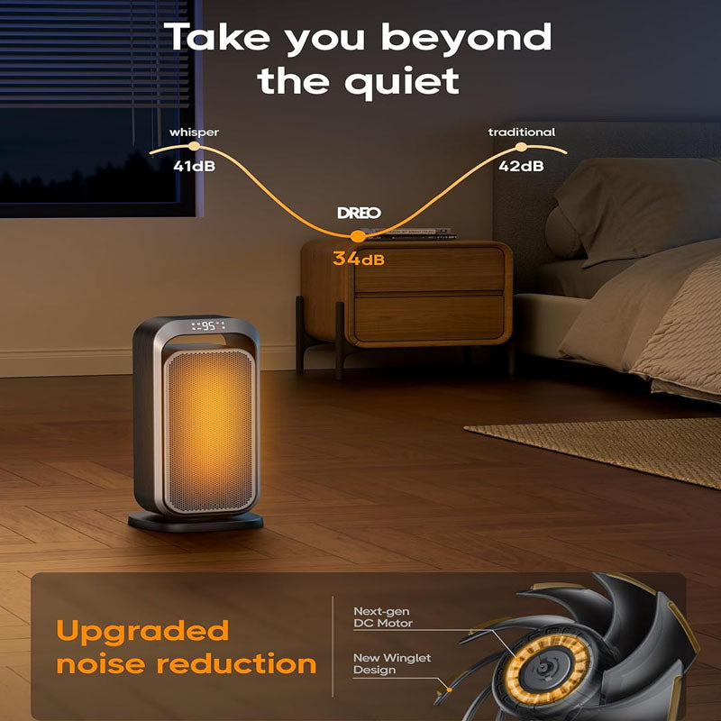 BowLift | 15 Inch Space Heaters Electric Space Heater with Thermostat Remote Control 70°Oscillation for Bedroom Home Office About this item