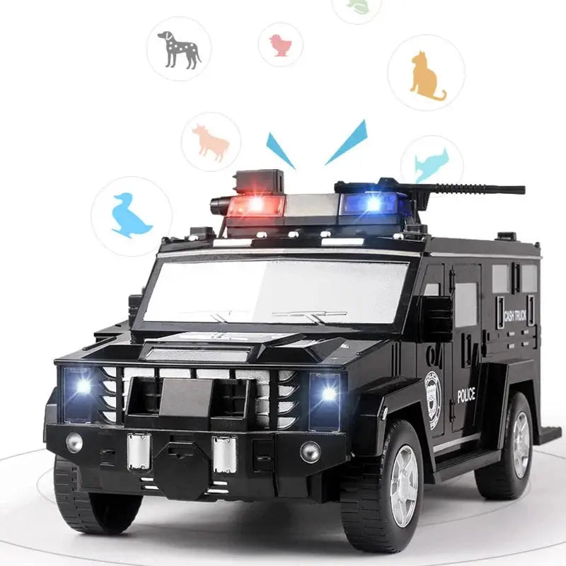 BowLift | Piggy bank in police car design for children