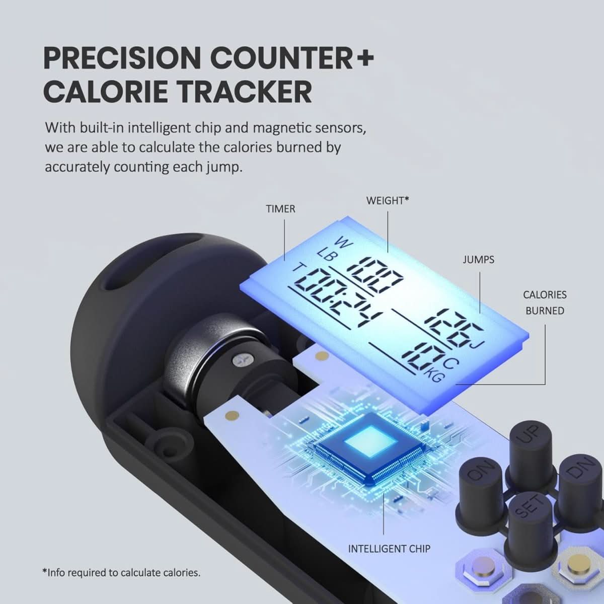 BowLift | Digital jump rope with calorie counter & adjustable length