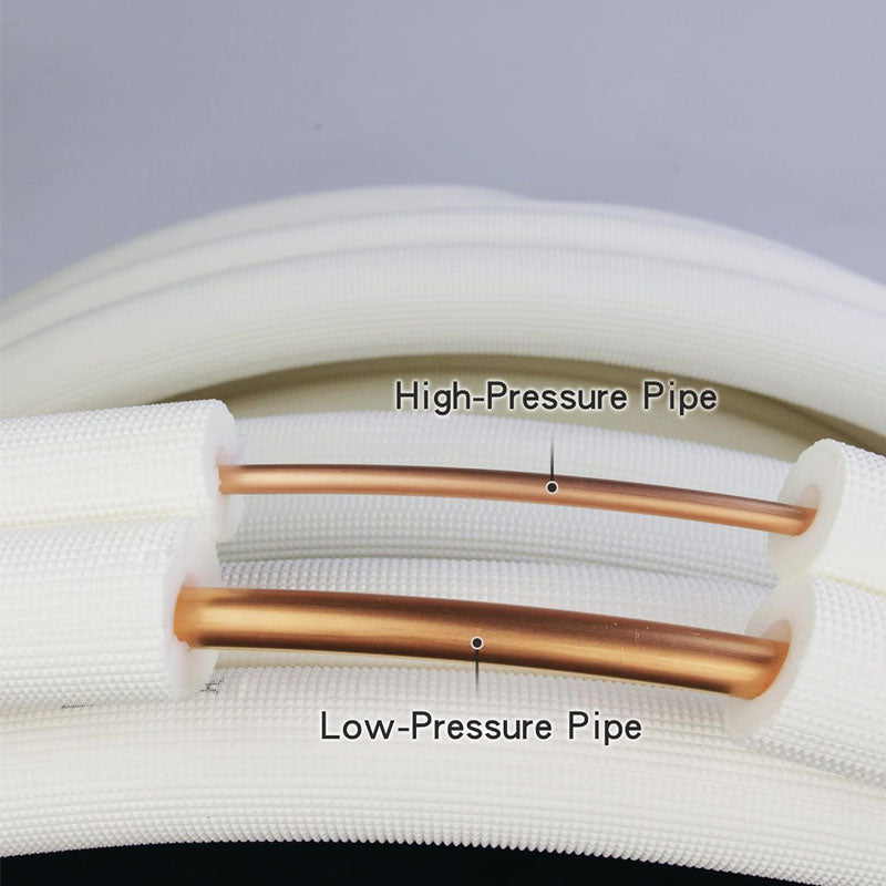 BowLift | 16ft Length Mini Split Line Set 1/4" & 3/8" O.D Copper Pipes Tubing and Triple-Layer Insulation  for Mini Split Air Conditioner HVAC or Heat Pump System