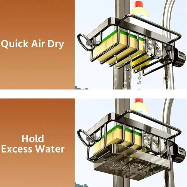 BowLift | Faucet sink organizer – stainless steel, compact and practical