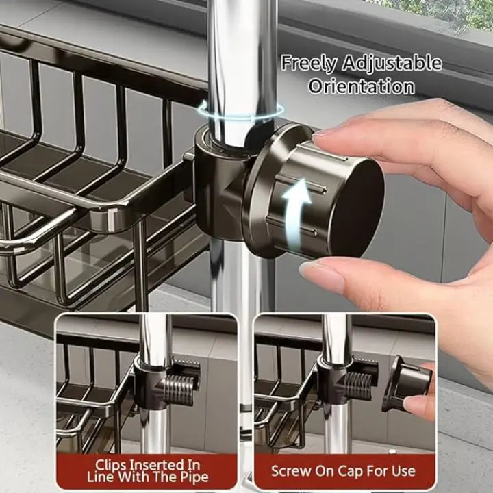 BowLift | Faucet sink organizer – stainless steel, compact and practical
