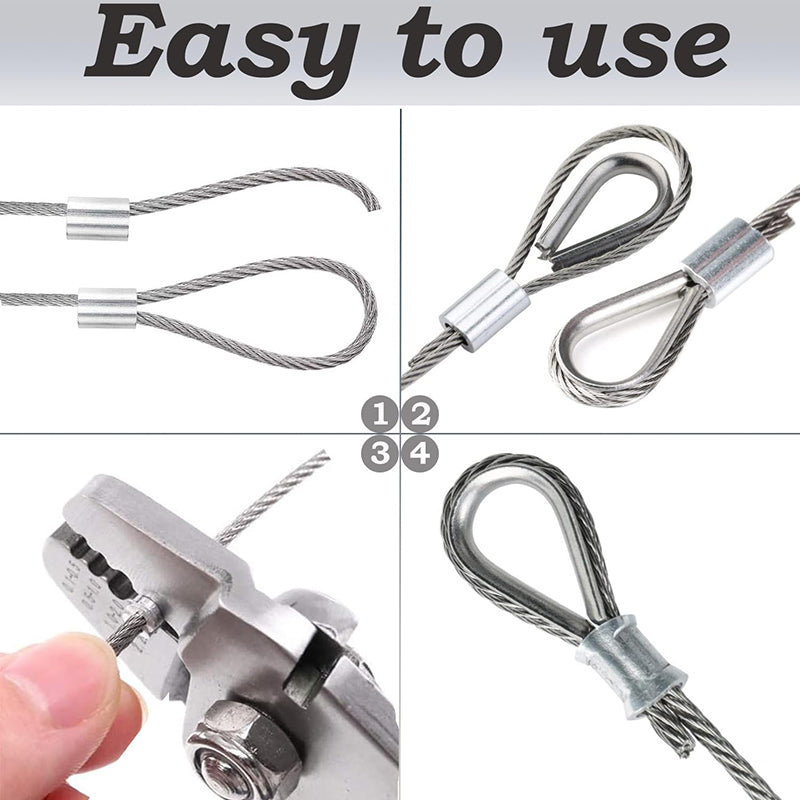 BowLift | 1/8" Stainless Steel Cable 100FT Wire Rope 7x7 Strand Core Metal Wire for Deck Railing System,Garden Fence,Wire Aircraft Cable