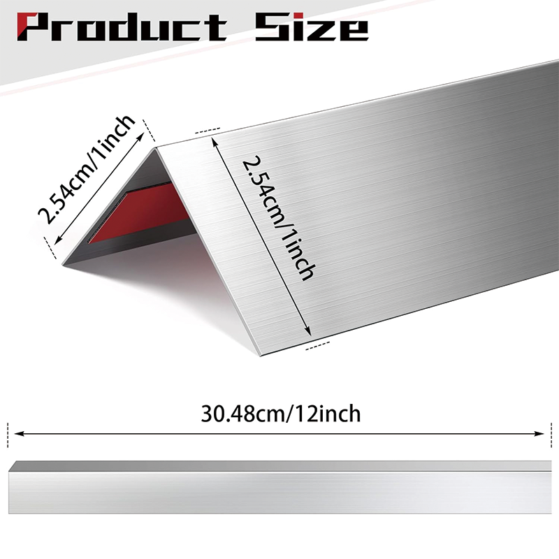 BowLift | Stainless Steel Corner Guards 1 x 1 x 48 inch,4 Sets of 16 Pieces per Set,Corner Protector Metal Wall Corner Guard Wall Protection