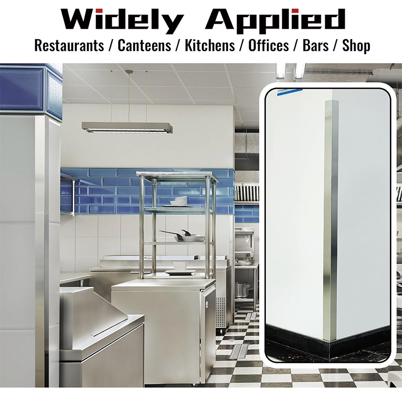 BowLift | Stainless Steel Corner Guards 1 x 1 x 48 inch,4 Sets of 16 Pieces per Set,Corner Protector Metal Wall Corner Guard Wall Protection