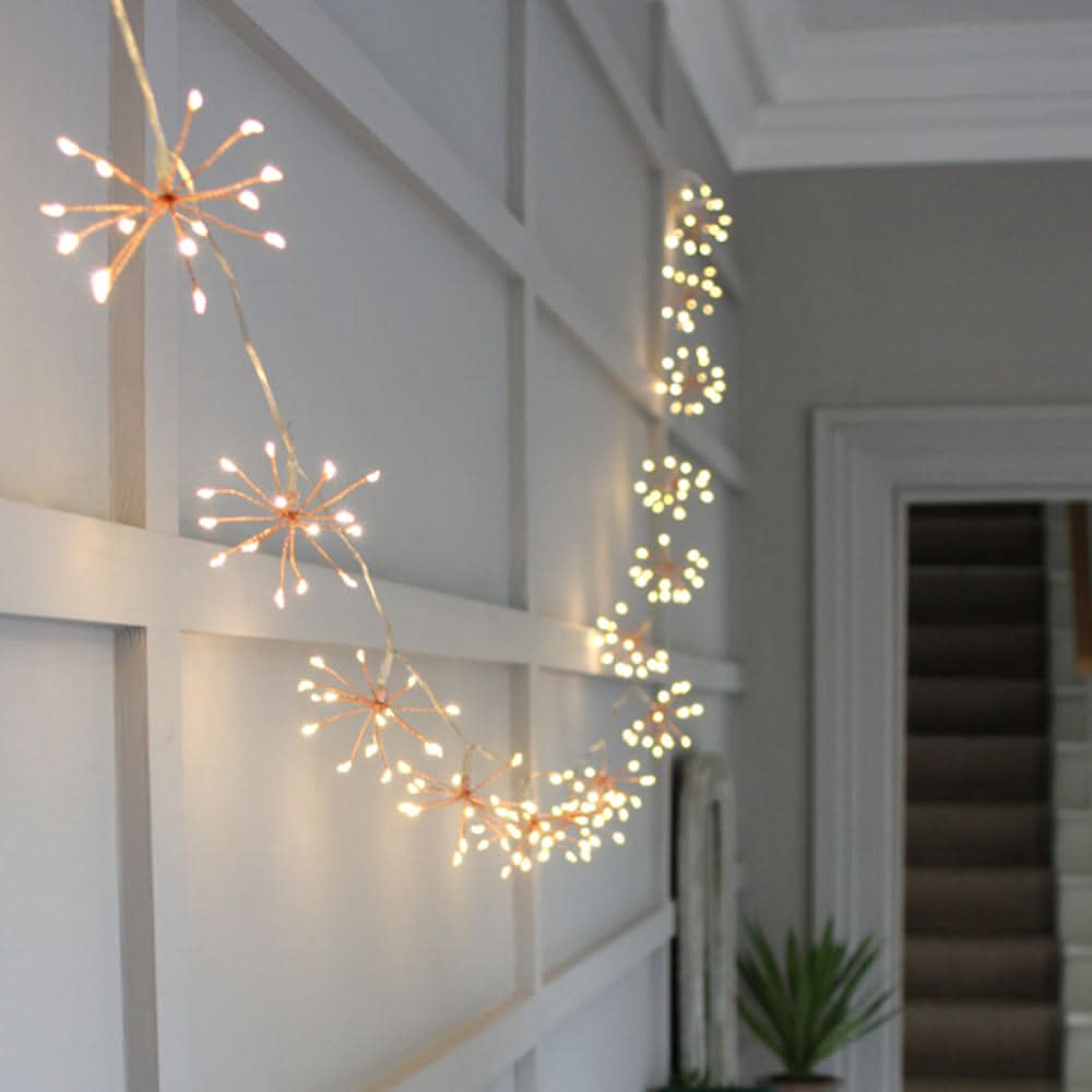 BowLift | Copper Starburst Fairy String Lights Indoor Outdoor