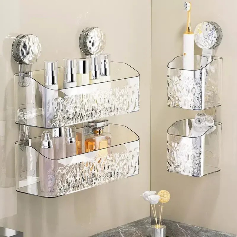 BowLift | Bathroom Wall Suction Storage Shelves