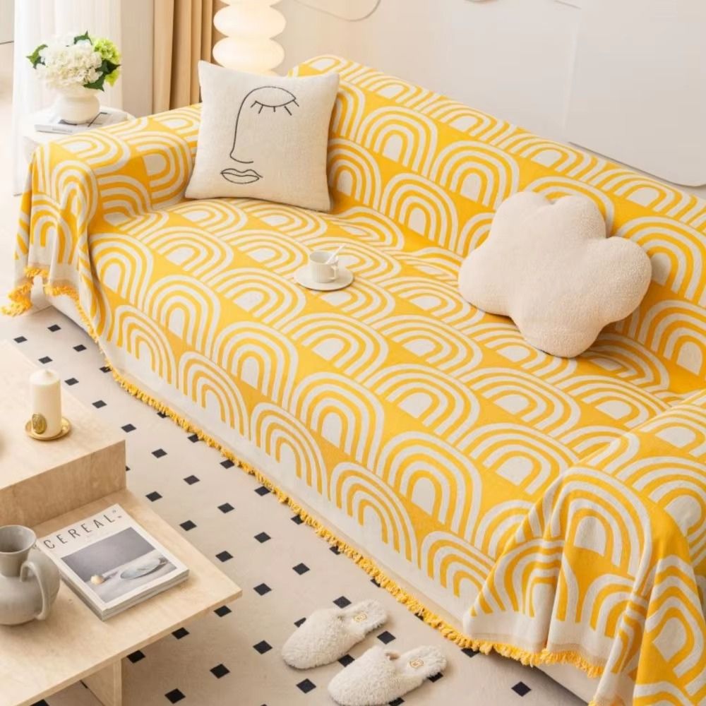 BowLift | Symmetrical Half-Arch Chenille Sofa Cover