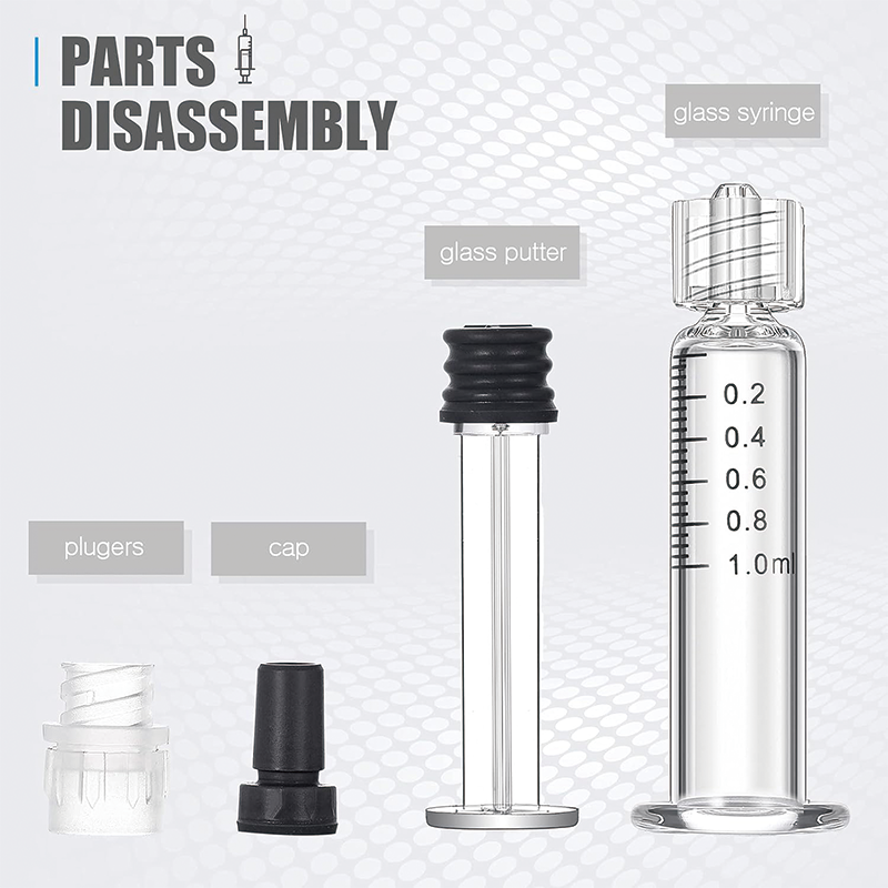 BowLift | 10 Pcs Borosilicate Glass Syringe, Anti Leak Heat Resistant Accurate Measuring Syringe for Lab, Vet, Oil, Gel, Ink, Glue