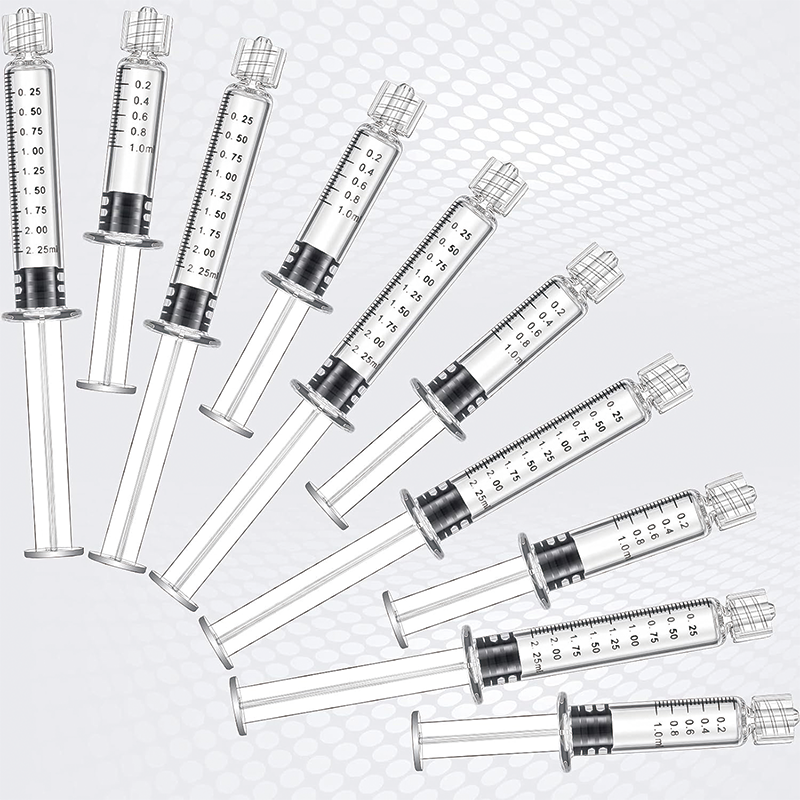 BowLift | 10 Pcs Borosilicate Glass Syringe, Anti Leak Heat Resistant Accurate Measuring Syringe for Lab, Vet, Oil, Gel, Ink, Glue