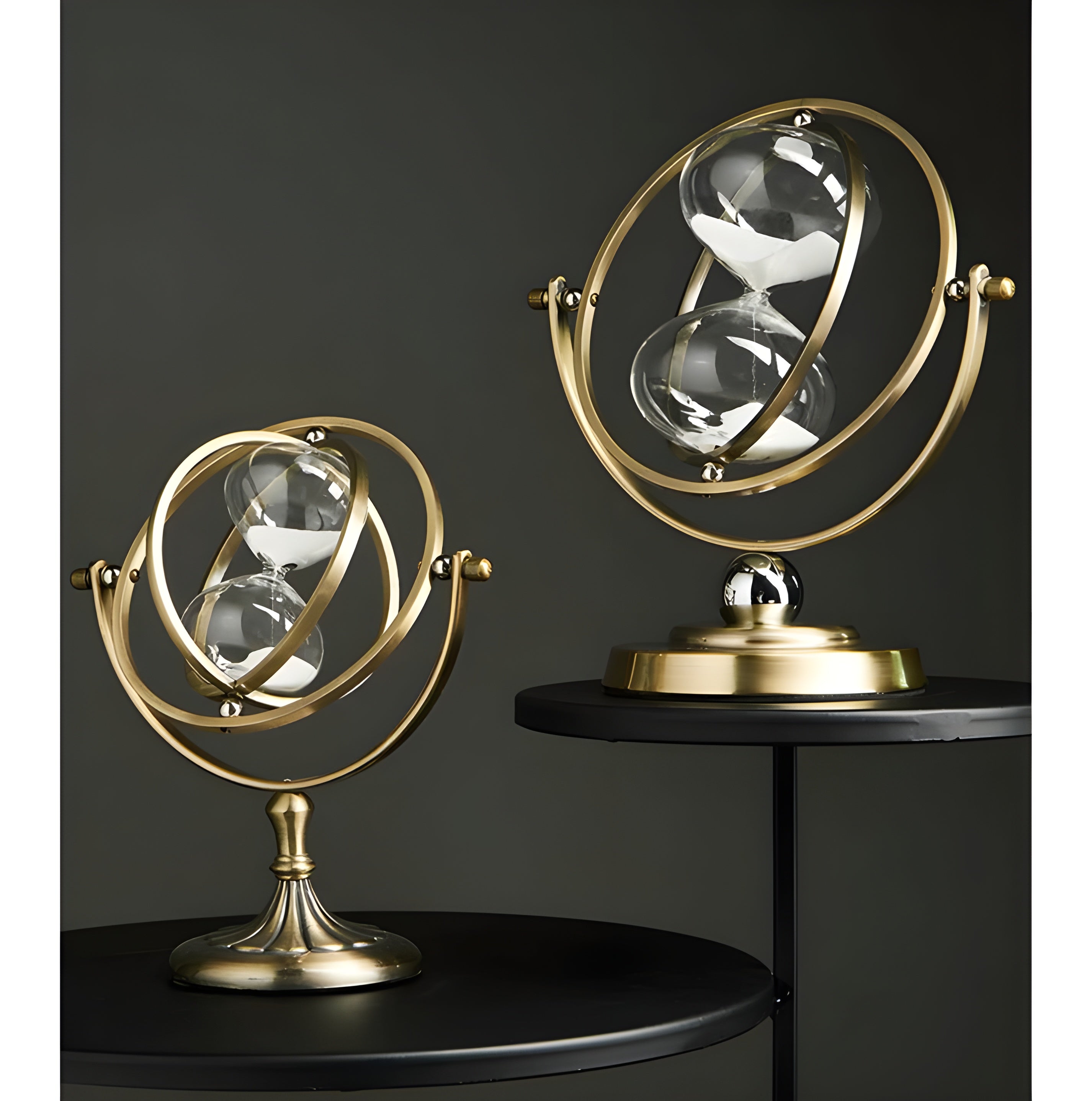 BowLift | GracefulTime Clock – Luxury Hourglass with Elegant Gold Frame & Timeless Design