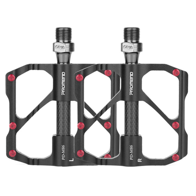 BowLift | PD-M86C  1 Pair PROMEND Bicycle Road Bike Mountain Bike 3 Palin Carbon Fiber Bearing Pedal (Black)