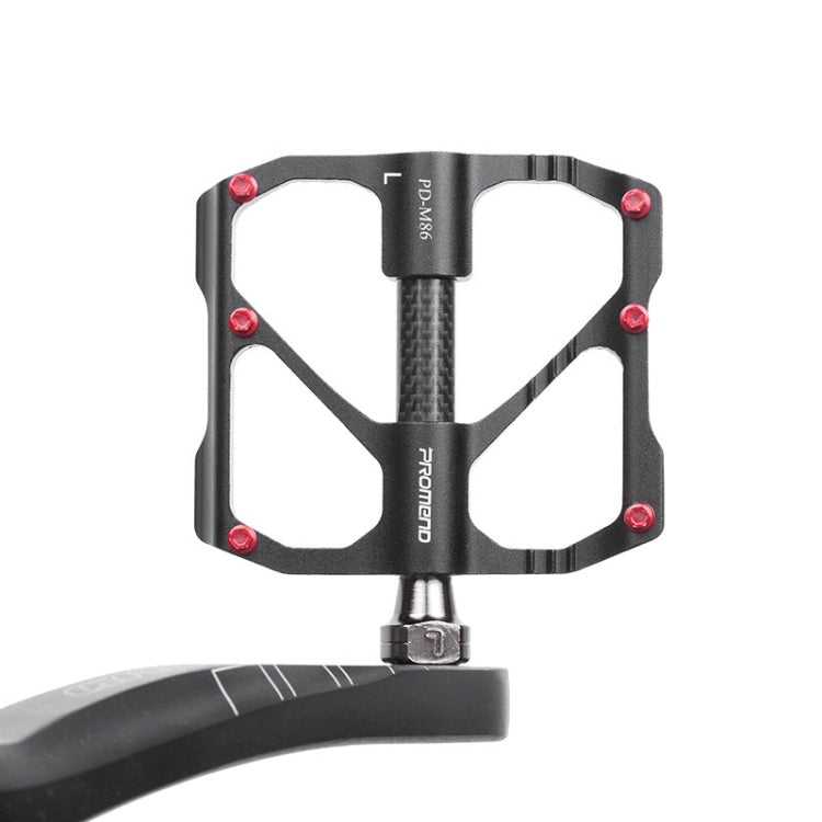 BowLift | PD-M86C  1 Pair PROMEND Bicycle Road Bike Mountain Bike 3 Palin Carbon Fiber Bearing Pedal (Black)