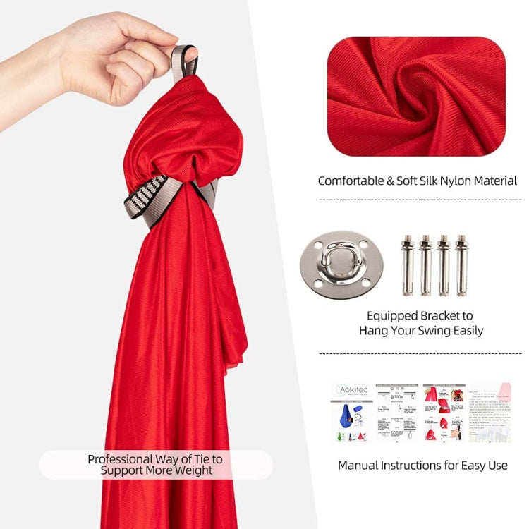 BowLift | Children Elastic Hammock Indoor Outdoor Swing, Size: 1.5x2.8m (Red)