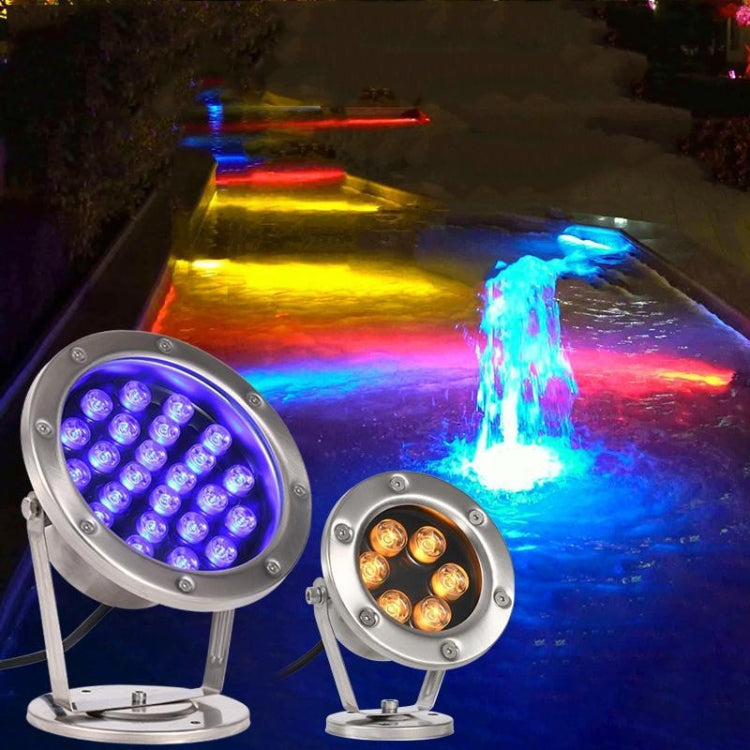 BowLift | LED Underwater Light Pool Fish Pond Fountain Waterproof Landscape Light 24W (Warm White)