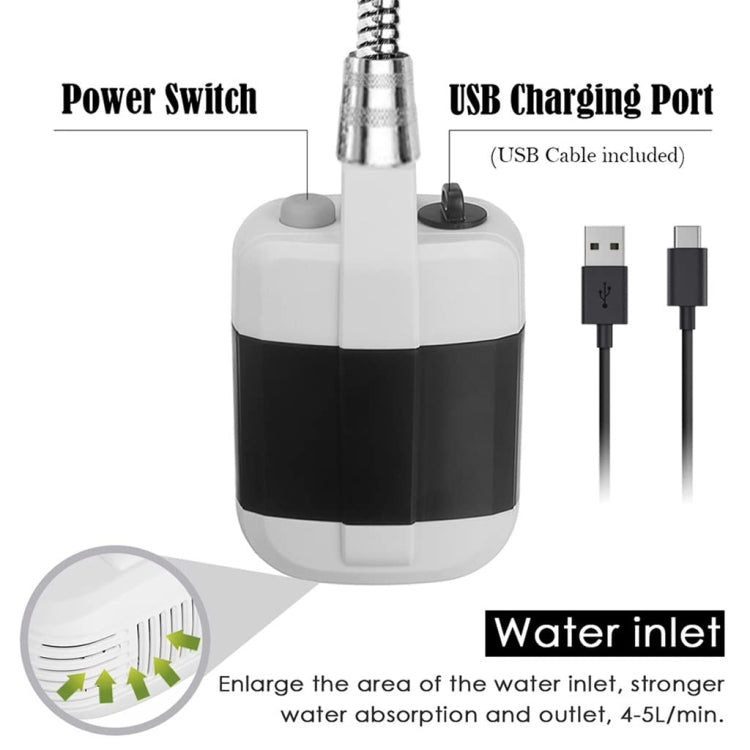 BowLift | KE-801 Outdoor Electric Shower Camping Rechargeable Portable Showerhead