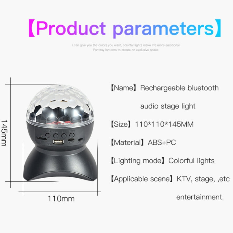 BowLift | Home LED Magic Ball Lights Bounce Ambient Lamps Room Sound Lights Balls, Color: Charging Model Black (RGB Colored 5W)