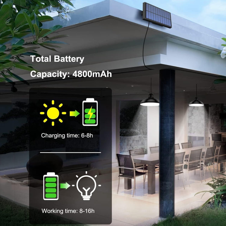 BowLift | IP65 Waterproof Outdoor Solar LED Light Bulb Chandelier Indoor Lights, Specification: Simple White Light with Remote Control