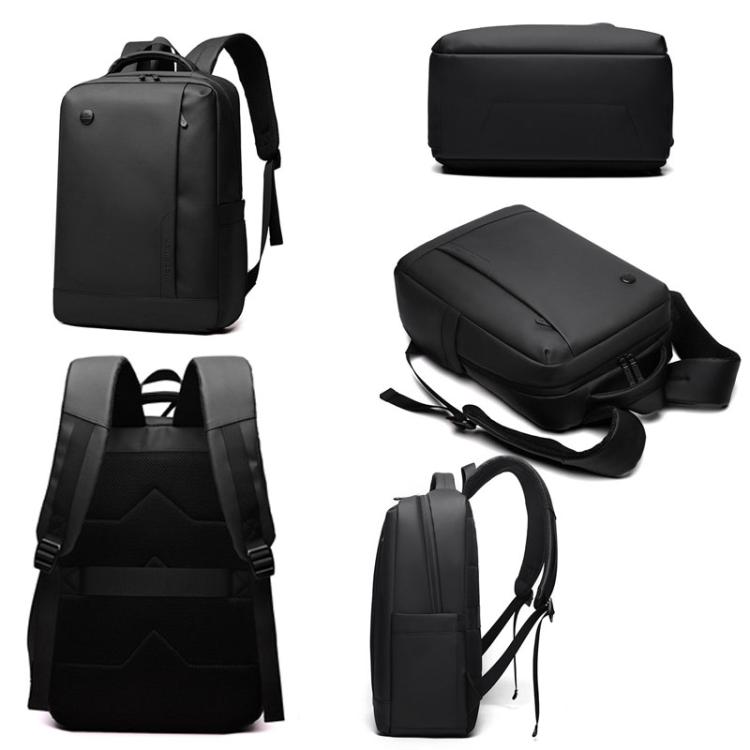 BowLift | Men's 14-Inch Laptop Backpack Waterproof Large Capacity Business Commuter Backpack (Black)