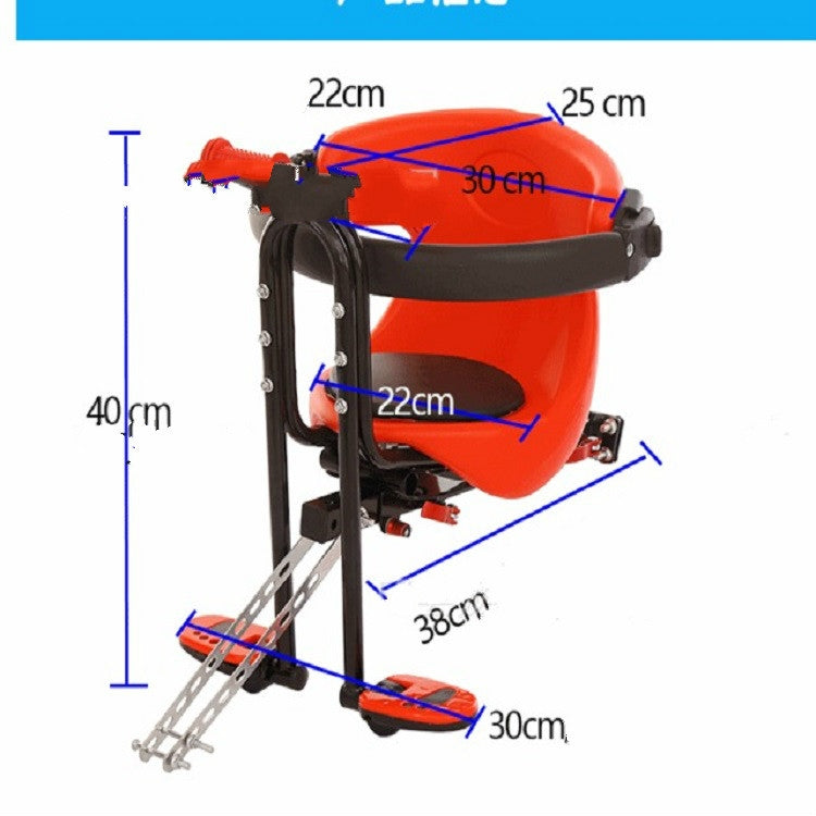 BowLift | Fully enclosed bicycle front seats for children (Red)